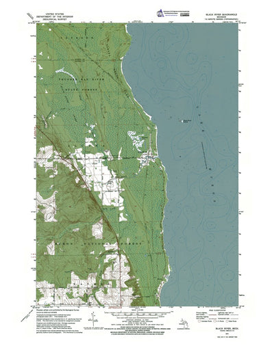 Western Michigan University MI-Black River: Authoritative US Topos 1971 digital map