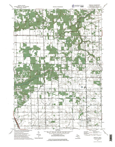 Western Michigan University MI-Borculo: Authoritative US Topos 1972 digital map