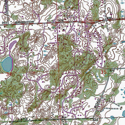 Western Michigan University MI-Brighton: Authoritative US Topos 1968 digital map