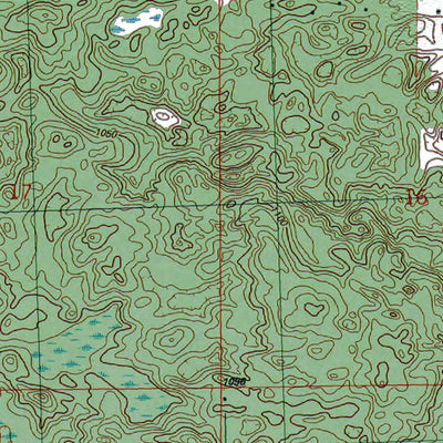 Western Michigan University MI-Bucks Pond: Authoritative US Topos 1989 digital map
