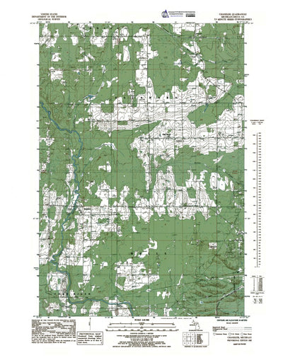 Western Michigan University MI-Chandler: Authoritative US Topos 1985 digital map