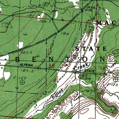 Western Michigan University MI-Cheboygan: Authoritative US Topos 1982 digital map