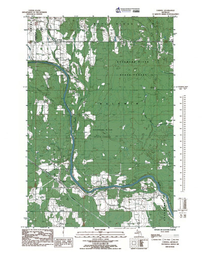 Western Michigan University MI-Cornell: Authoritative US Topos 1985 digital map