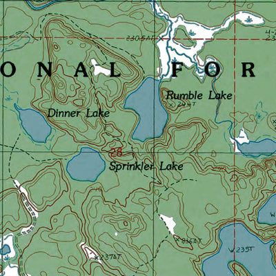 Western Michigan University MI-Corner Lake: Authoritative US Topos 1985 digital map