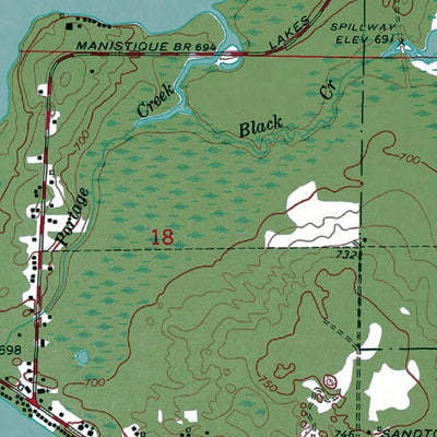 Western Michigan University MI-Curtis East: Authoritative US Topos 1973 digital map