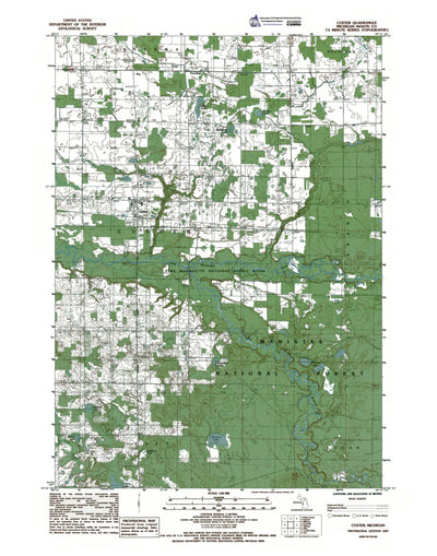 Western Michigan University MI-Custer: Authoritative US Topos 1987 digital map