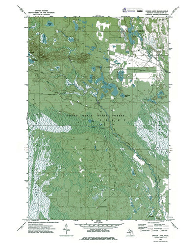 Western Michigan University MI-Driggs Lake: Authoritative US Topos 1972 digital map
