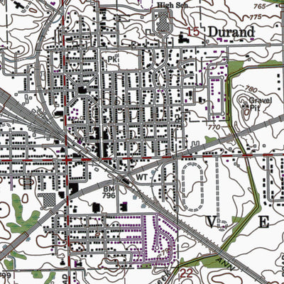 Western Michigan University MI-Durand: Authoritative US Topos 1969 digital map