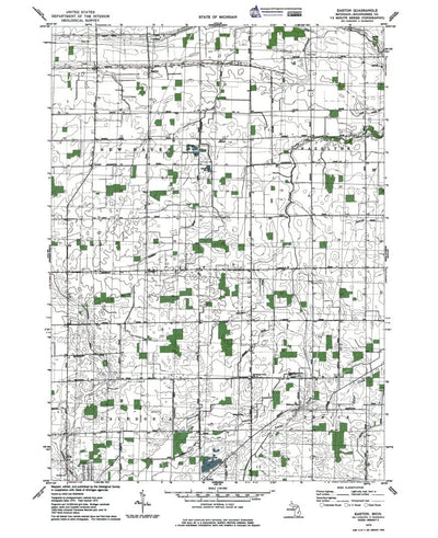 Western Michigan University MI-Easton: Authoritative US Topos 1975 digital map