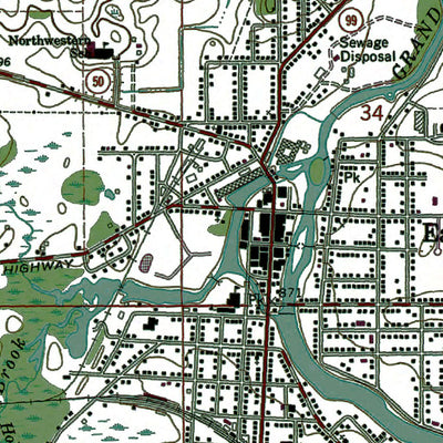 Western Michigan University MI-Eaton Rapids: Authoritative US Topos 1965 digital map