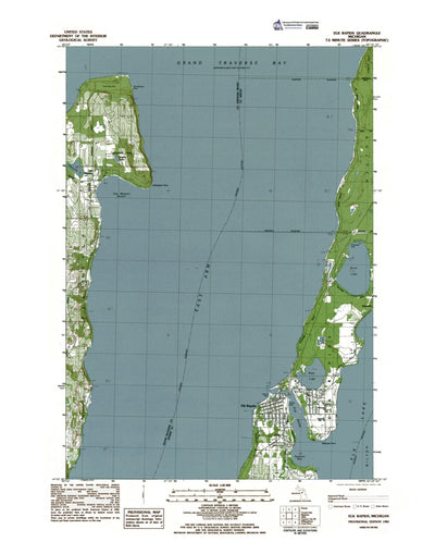 Western Michigan University MI-Elk Rapids: Authoritative US Topos 1983 digital map