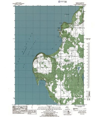 Western Michigan University MI-Fayette: Authoritative US Topos 1985 digital map