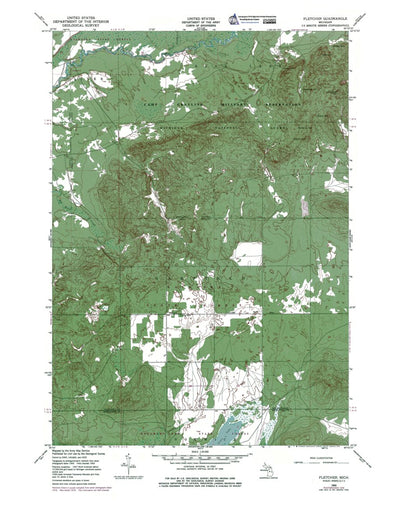 Western Michigan University MI-Fletcher: Authoritative US Topos 1950 digital map