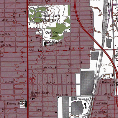 Western Michigan University MI-Flint North: Authoritative US Topos 1969 digital map