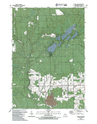 Western Michigan University MI-Floyd Lake: Authoritative US Topos 1989 digital map