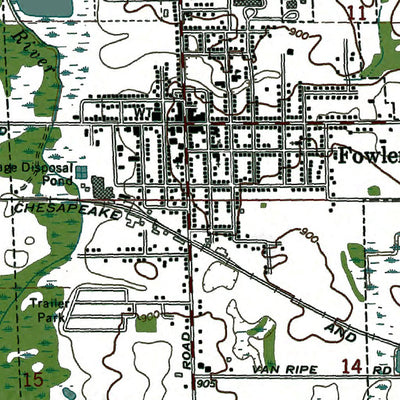 Western Michigan University MI-Fowlerville: Authoritative US Topos 1973 digital map