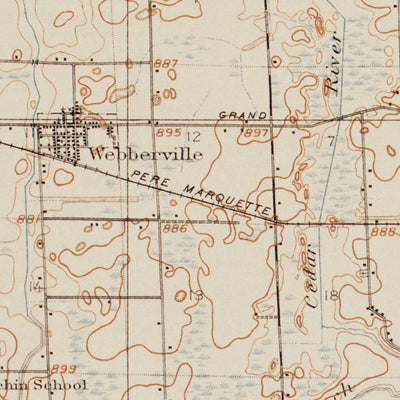 Western Michigan University MI-FOWLERVILLE: Authoritative US Topos Historic 1910 digital map