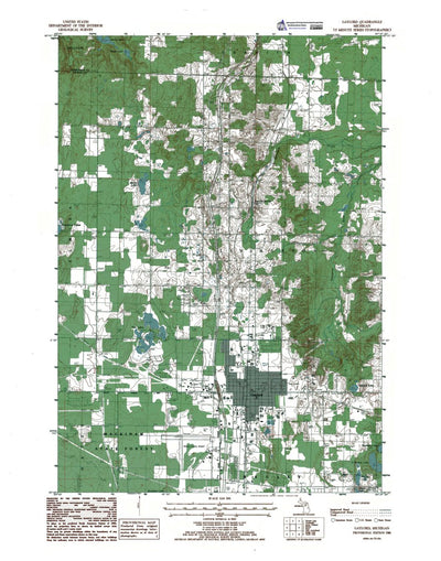 Western Michigan University MI-Gaylord: Authoritative US Topos 1986 digital map