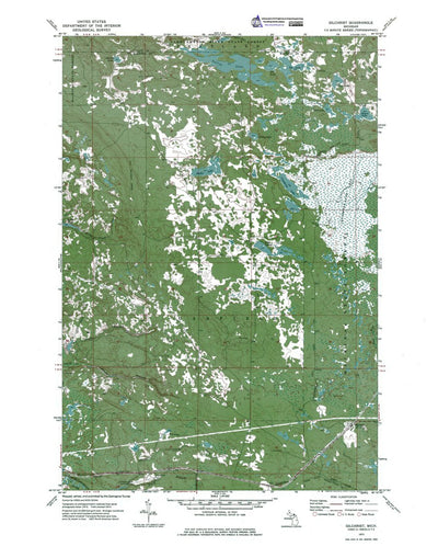 Western Michigan University MI-Gilchrist: Authoritative US Topos 1973 digital map
