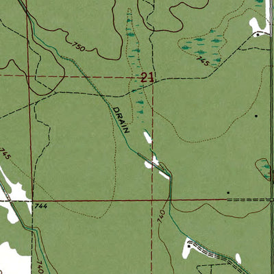 Western Michigan University MI-Gladwin: Authoritative US Topos 1969 digital map