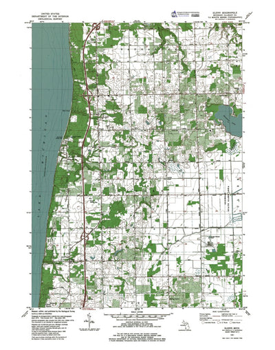 Western Michigan University MI-Glenn: Authoritative US Topos 1981 digital map