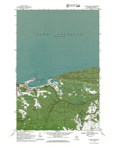 Western Michigan University MI-Grand Marais: Authoritative US Topos 1968 digital map