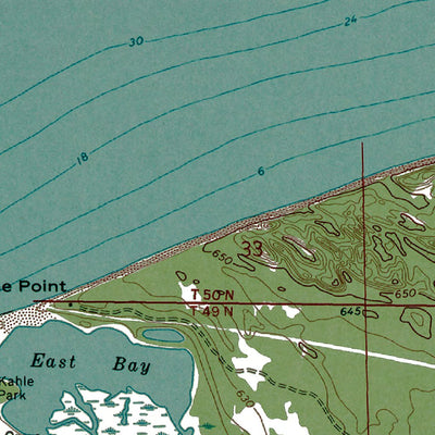 Western Michigan University MI-Grand Marais: Authoritative US Topos 1968 digital map