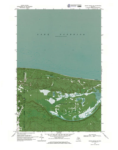 Western Michigan University MI-Grand Marais NE: Authoritative US Topos 1968 digital map