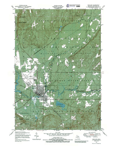 Western Michigan University MI-Grayling: Authoritative US Topos 1950 digital map