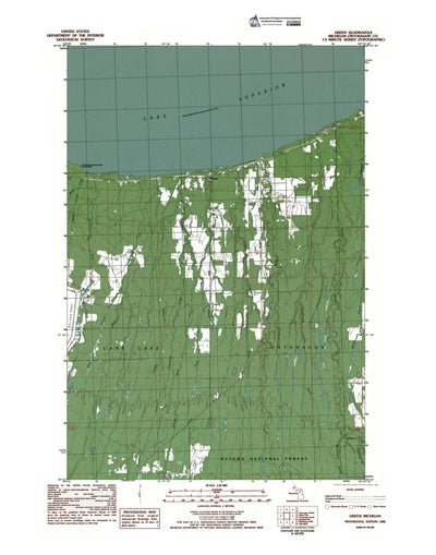 Western Michigan University MI-Green: Authoritative US Topos 1982 digital map