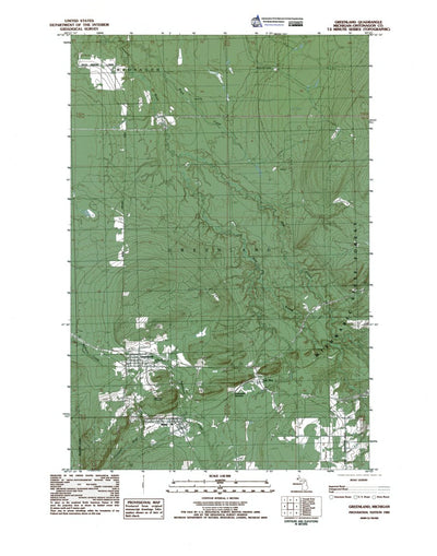 Western Michigan University MI-Greenland: Authoritative US Topos 1982 digital map