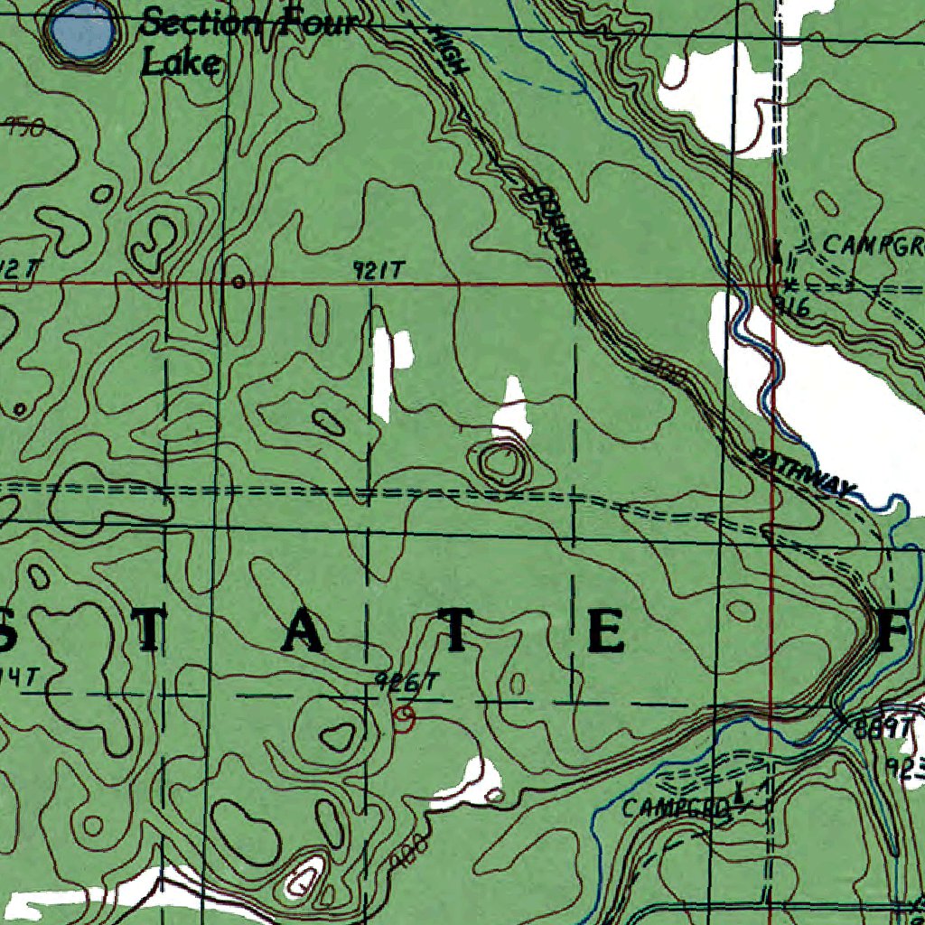 MI-Hardwood Lake: Authoritative US Topos 1986 Map by Western Michigan ...