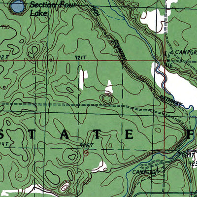 Western Michigan University MI-Hardwood Lake: Authoritative US Topos 1986 digital map