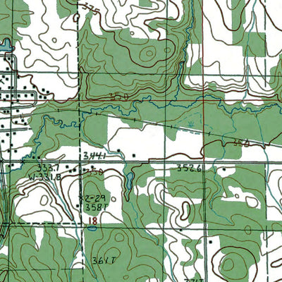 Western Michigan University MI-Harrietta: Authoritative US Topos 1987 digital map