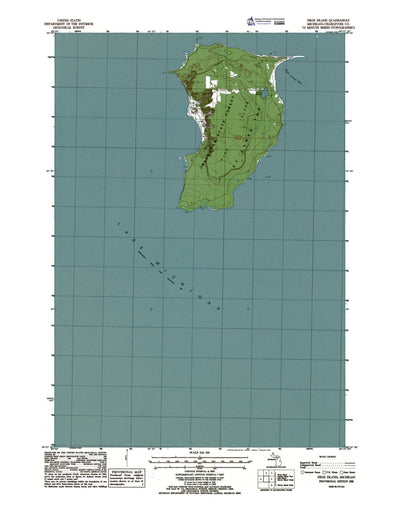 Western Michigan University MI-High Island: Authoritative US Topos 1986 digital map