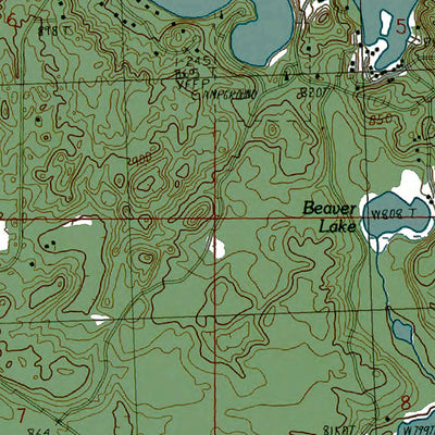 Western Michigan University MI-Hillman: Authoritative US Topos 1986 digital map