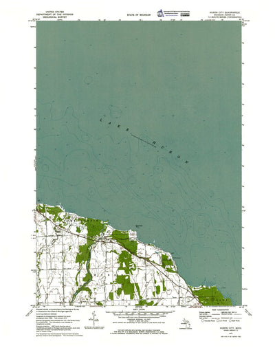 Western Michigan University MI-Huron City: Authoritative US Topos 1970 digital map