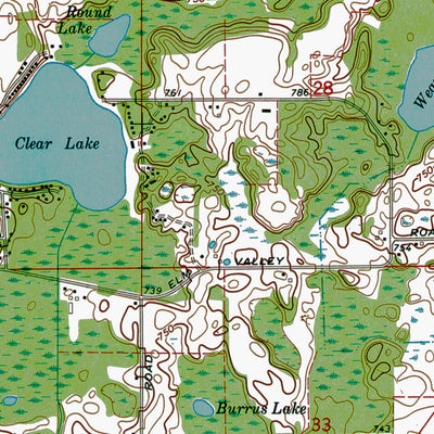Western Michigan University MI-IN-Galien: Authoritative US Topos 1971 digital map