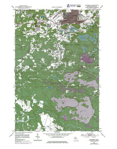 Western Michigan University MI-Ishpeming: Authoritative US Topos 1952 digital map