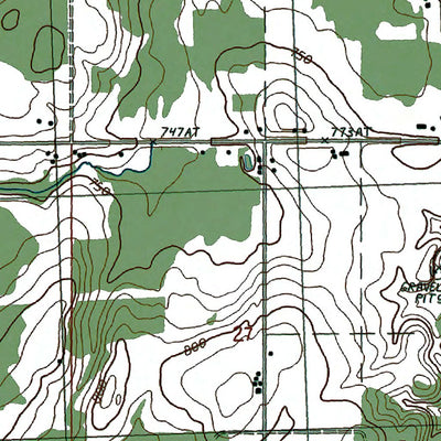 Western Michigan University MI-Jewett Creek: Authoritative US Topos 1986 digital map