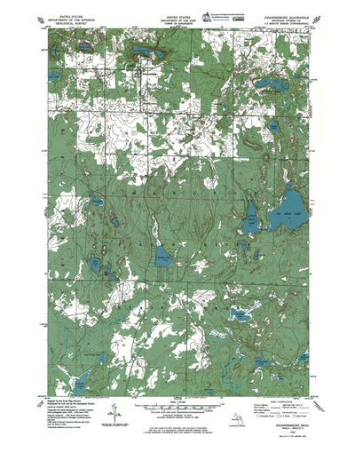 Western Michigan University MI-Johannesburg: Authoritative US Topos 1950 digital map
