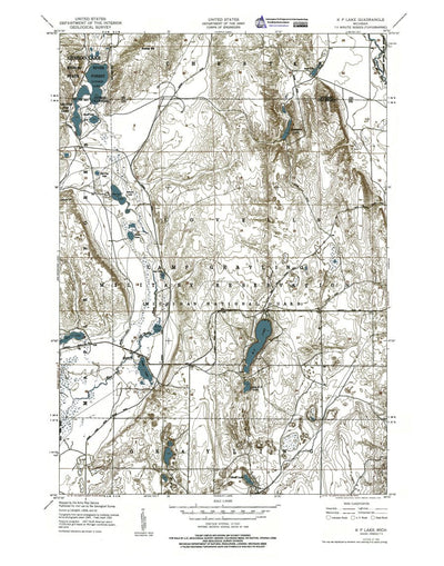 Western Michigan University MI-K P Lake: Authoritative US Topos 1951 digital map