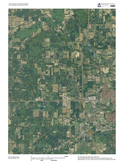 Western Michigan University MI-Kalamazoo SW: GeoChange 1965-2012 digital map