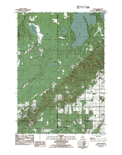 Western Michigan University MI-Karlin: Authoritative US Topos 1983 digital map