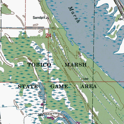 Western Michigan University MI-Kawkawlin: Authoritative US Topos 1967 digital map