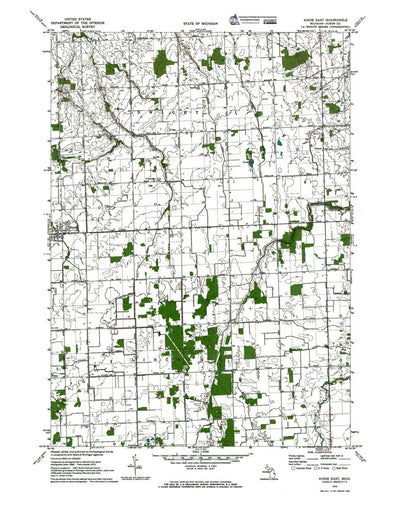Western Michigan University MI-Kinde East: Authoritative US Topos 1970 digital map