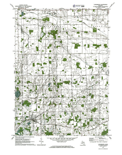 Western Michigan University MI-Laingsburg: Authoritative US Topos 1972 digital map