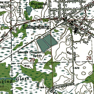 Western Michigan University MI-Laingsburg: Authoritative US Topos 1972 digital map