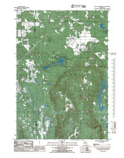 Western Michigan University MI-Lake Arrowhead: Authoritative US Topos 1985 digital map