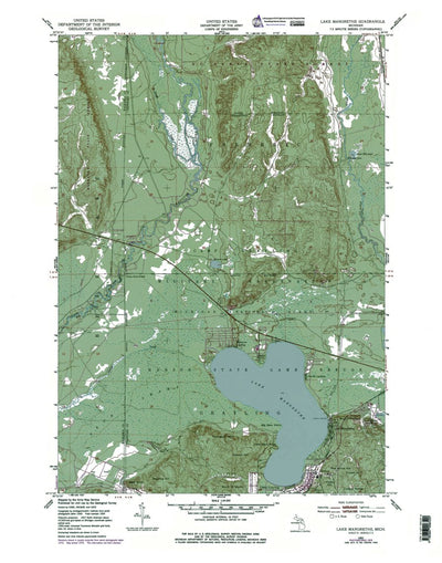 Western Michigan University MI-Lake Margrethe: Authoritative US Topos 1950 digital map